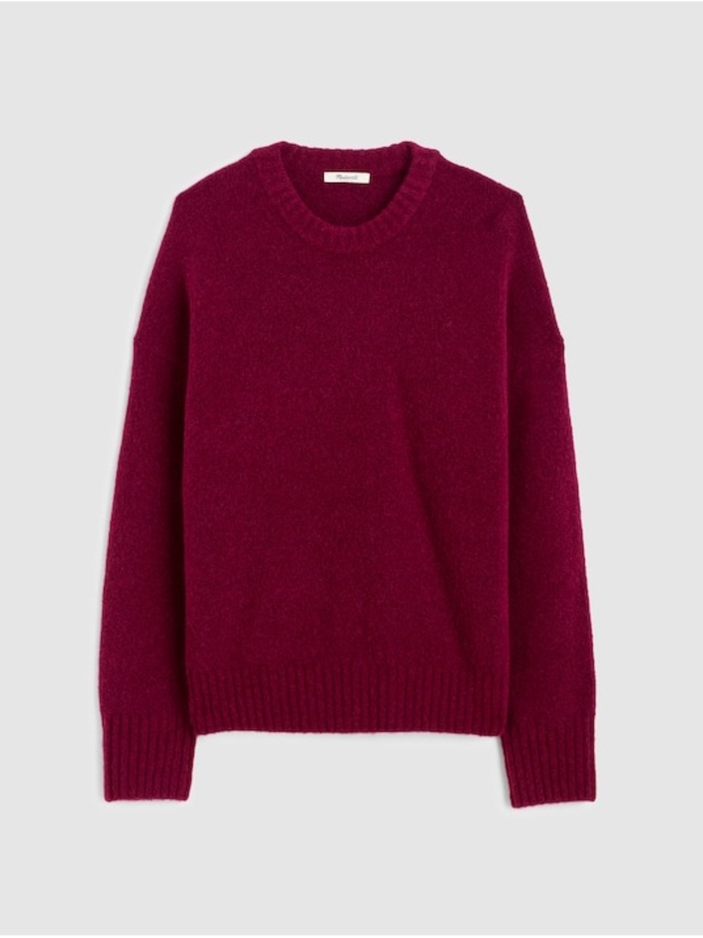 Madewell Cloudsoft Knit Sweater in Autumn Fuschia